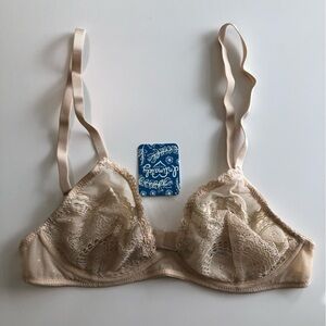 Free People Bra Triangle Underwire Nude 32B